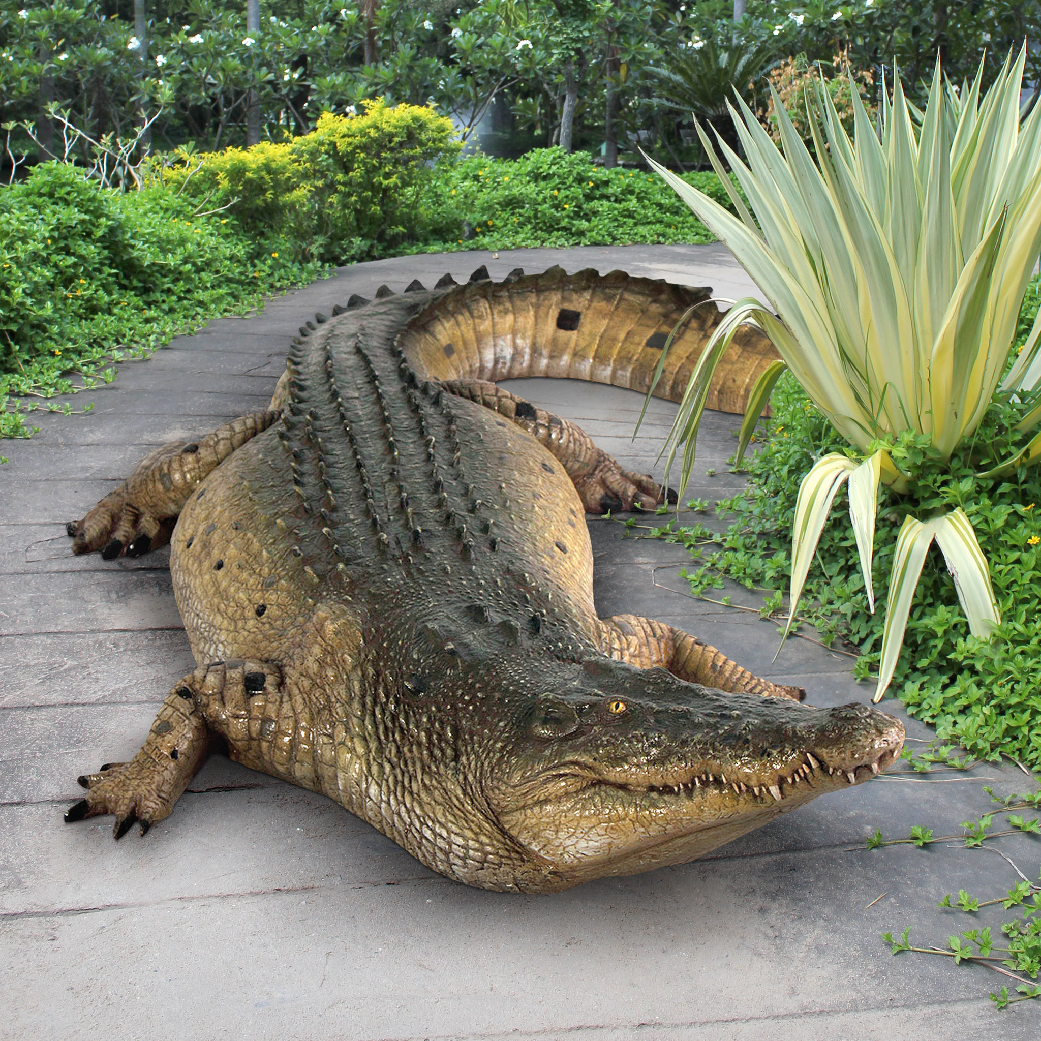 Design Toscano Tropical Wetlands Crocodile Statue | Wayfair